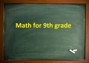 Math For 9th Grade